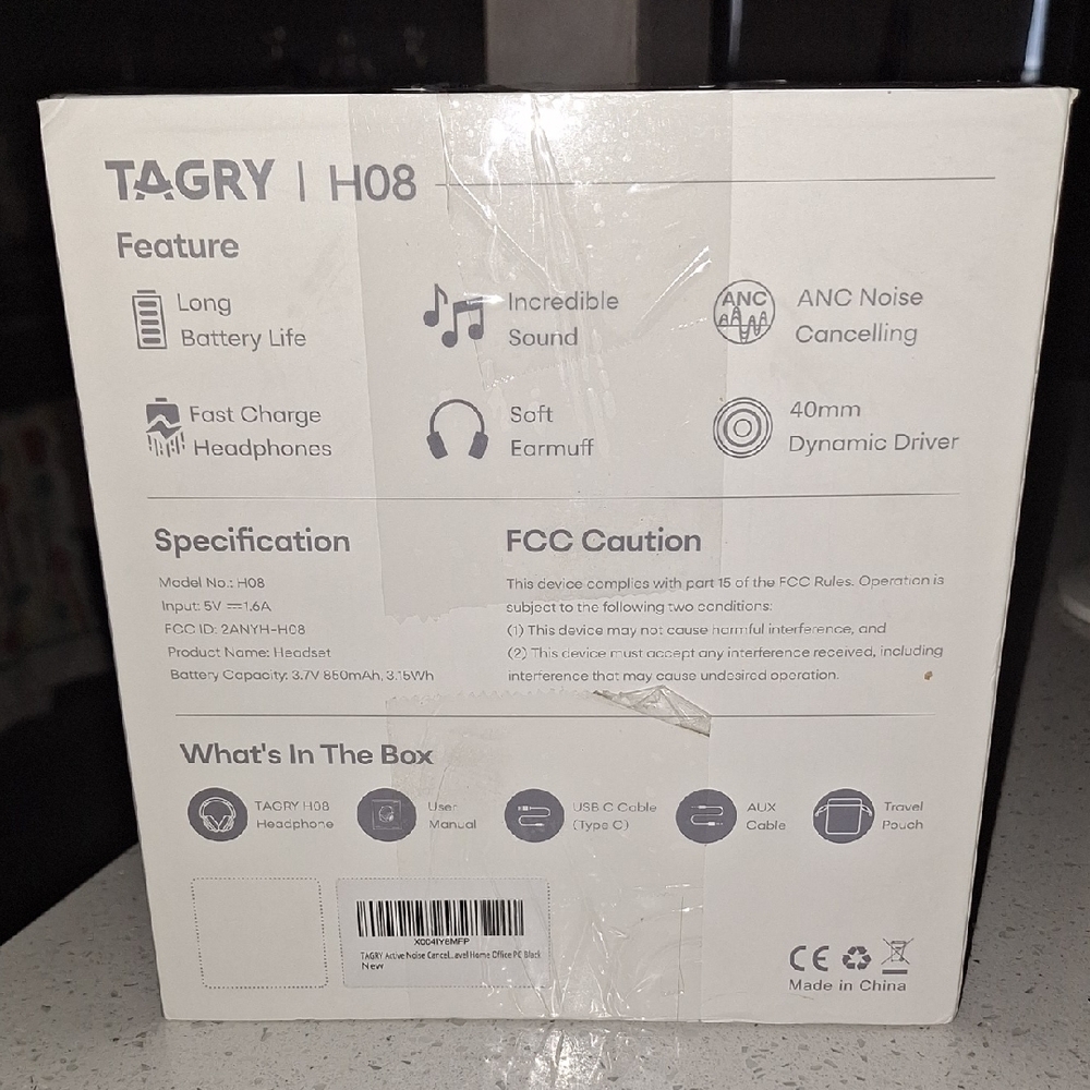 NWT TAGRY H08 Noise Cancelling Headphones - Picture 2 of 8